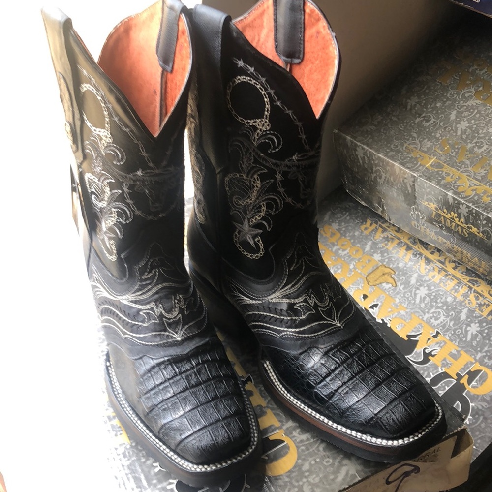 Black cowboy boots